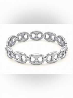 Sterling Silver Link Bracelet - Polished Silver Chain